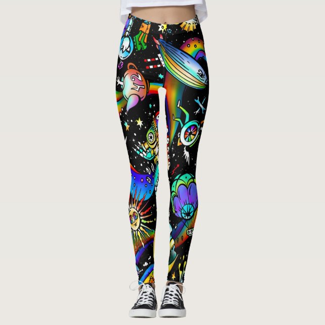Leggings psychédéliques pour femmes (Devant)