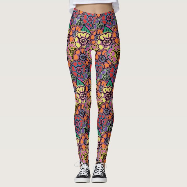 Leggings Puissance des fleurs #20 (Devant)