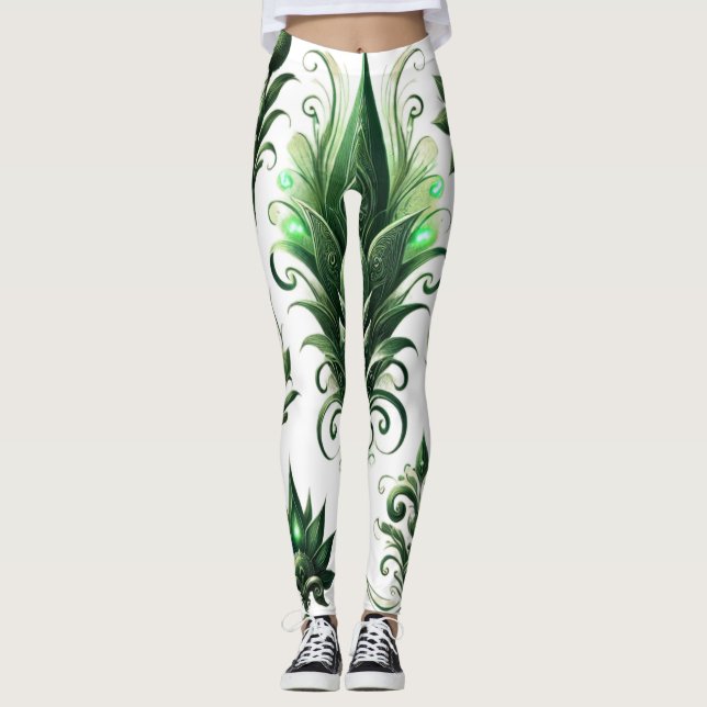 Leggings "Puits verts : Design public inspiré par la nature (Devant)