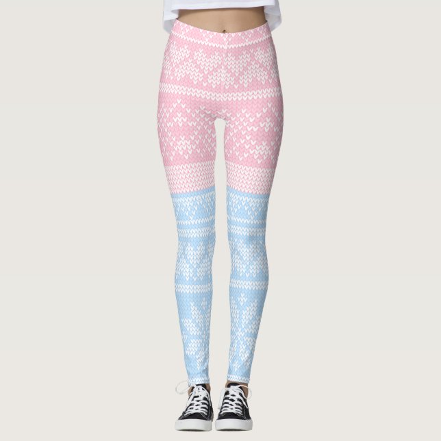 Leggings Pull de Noël tricoté d'hiver Cadeau de vacances  (Devant)