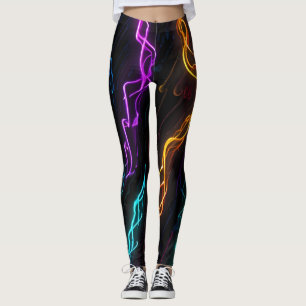 Leggings Pulse électrique : Symphonie des fréquences néon