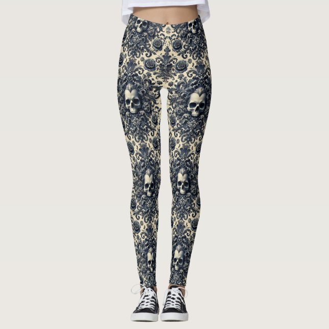 Leggings Punk baroque - gothique victorien (Devant)