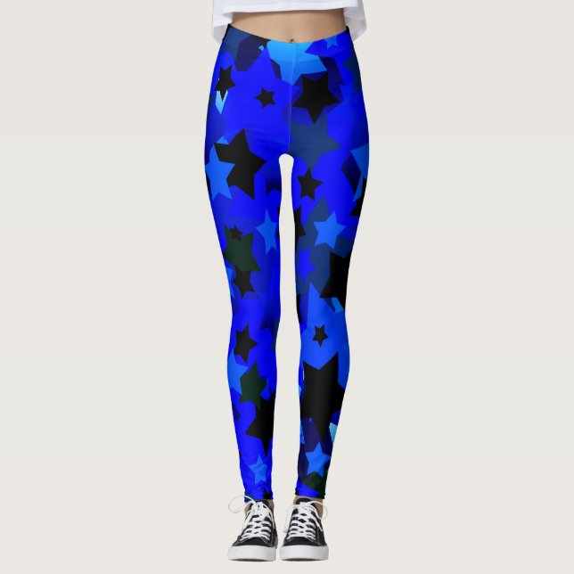 Leggings Punk rock star Blue (Devant)