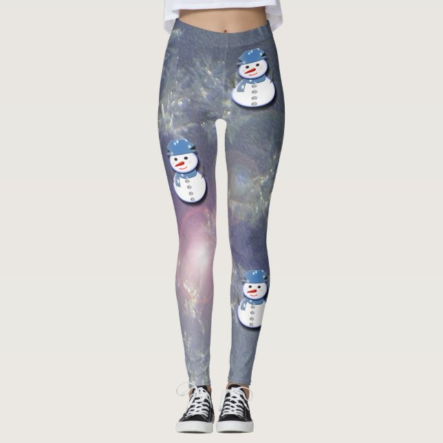 Leggings Pure White Snowman (Devant)