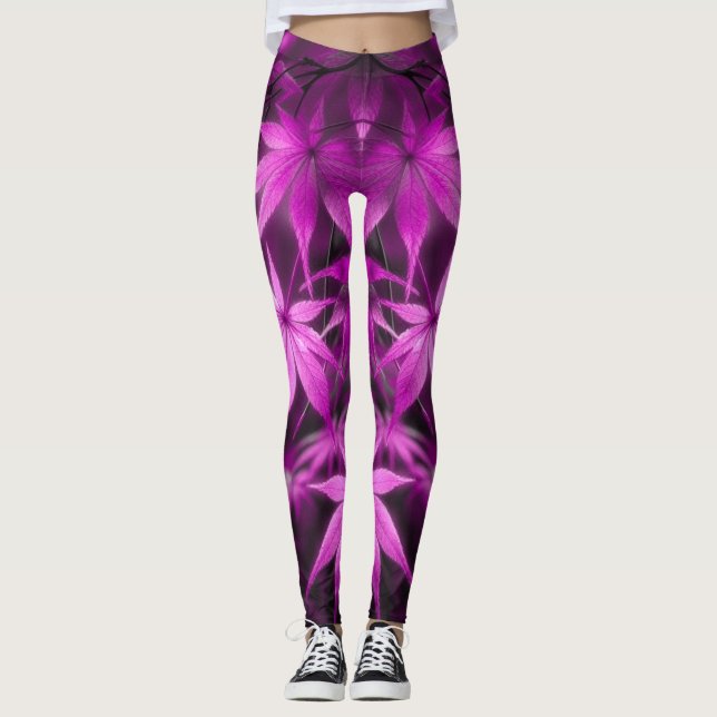 Leggings purple autumn sport (Devant)