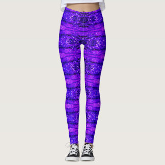 Leggings Purple et aubergine abstrait à motif