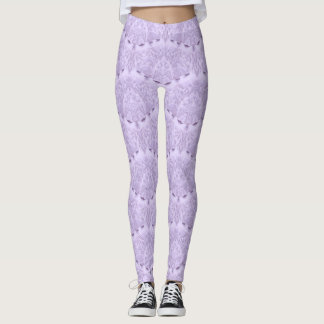 Leggings Purple Lavender Girl Vintage Lace Perles Motif