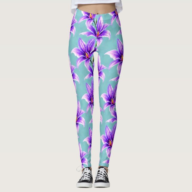 Leggings Purple Lilly du Motif de la Vallée (Devant)