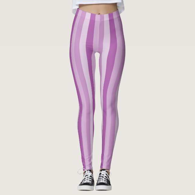 Leggings Purple stripes (Devant)