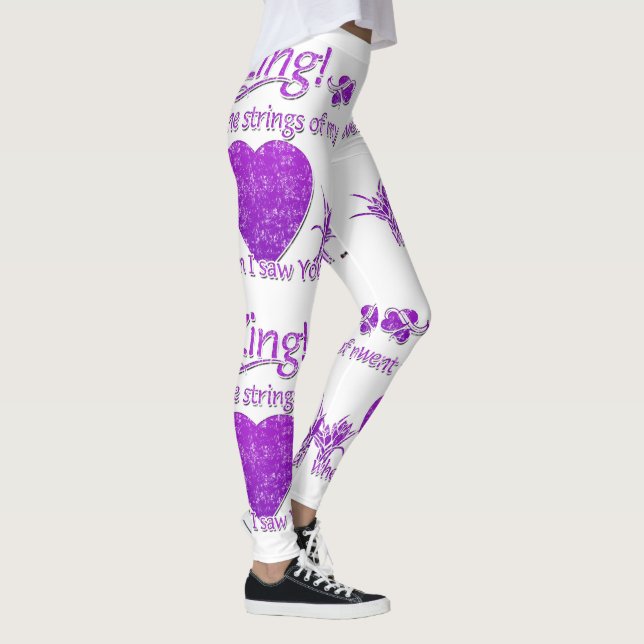 Leggings Purple Zing Est Allé Dans Mon Coeur Quand Je (Droite)