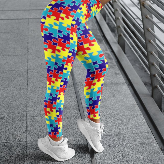 Leggings Puzzle de sensibilisation à l'autisme (Créateur téléchargé)