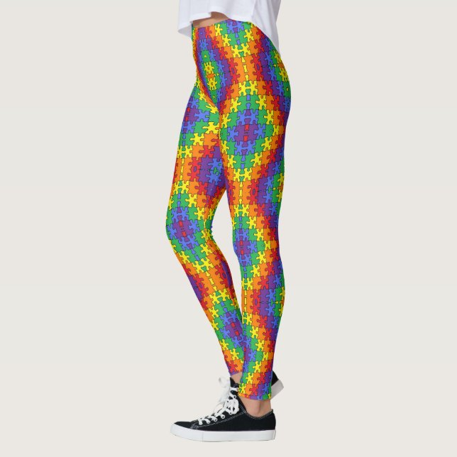 Leggings Puzzle de sensibilisation à l'autisme par EelKat (Gauche)
