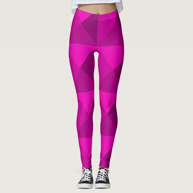 Leggings Pyramides magenta (Devant)
