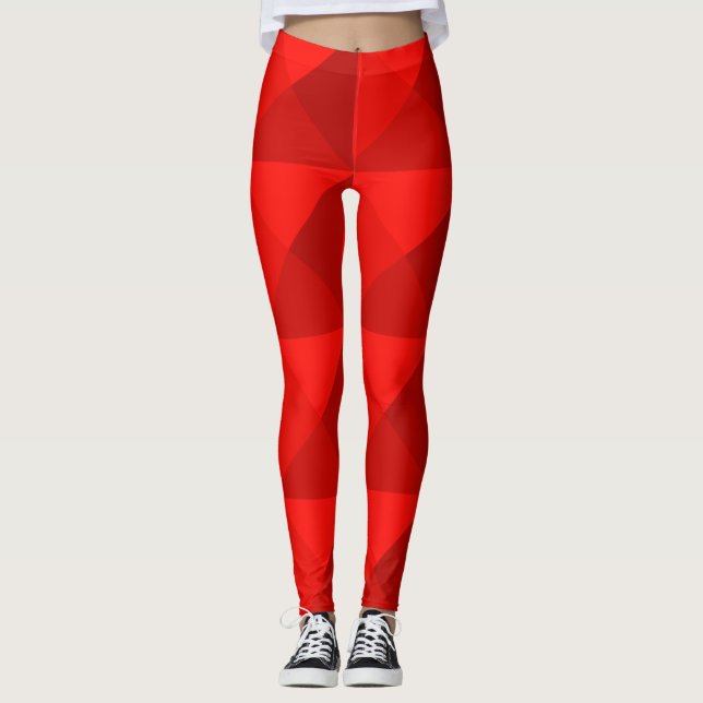 Leggings Pyramides rouges de pomme de bonbons (Devant)