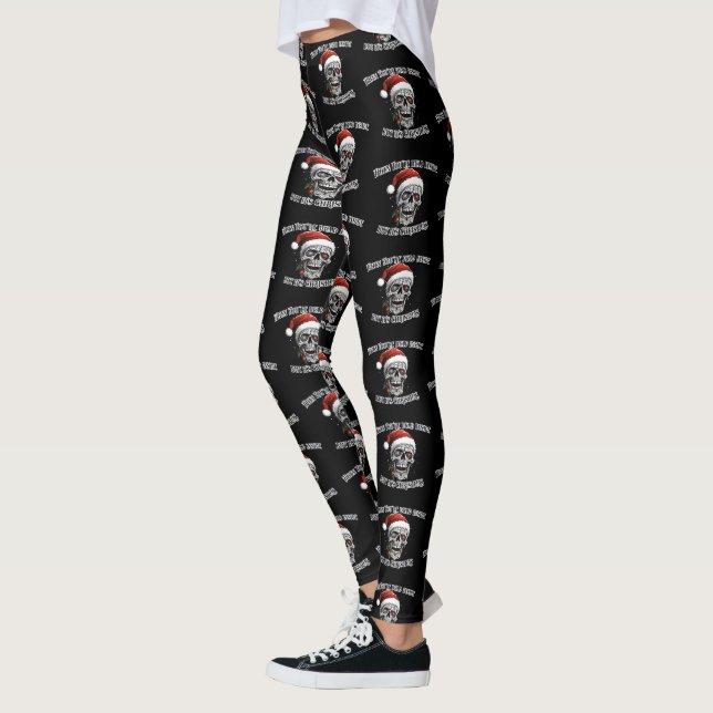 Leggings Quand tu es mort à l'intérieur, mais c'est Noël (Gauche)