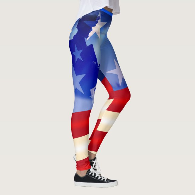 Leggings Quatrième patriotique de jour de vétérans de (Droite)
