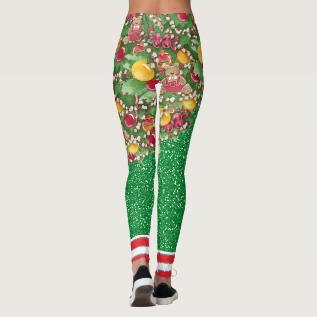 Leggings Quel Amusement D'Être Un Arbre De Noël (Dos)