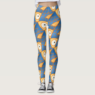 Leggings Quelque chose de louche ! mignon art bleu/or poiss