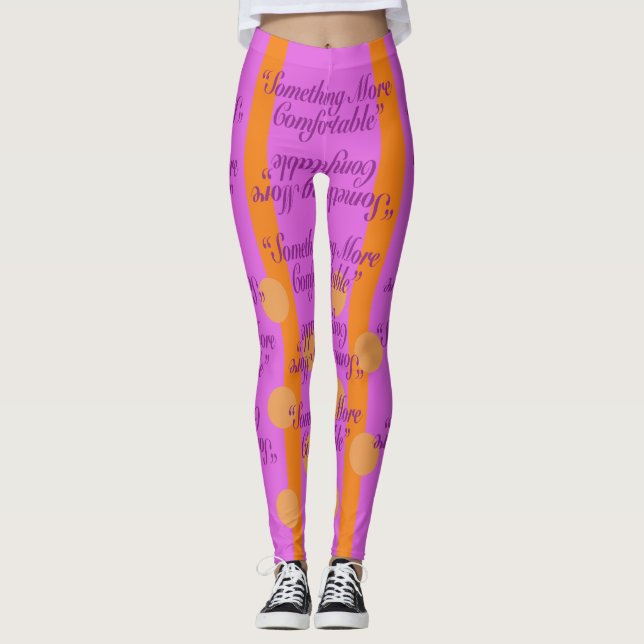 Leggings Quelque Chose De Plus Confortable Taches Orange (Devant)