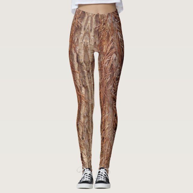 Leggings racines de lierre toxique sur le tronc d'arbre (Devant)