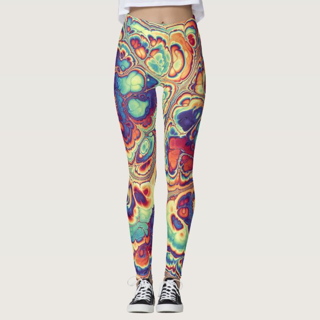 Leggings Radiance de marbre tropical (Devant)