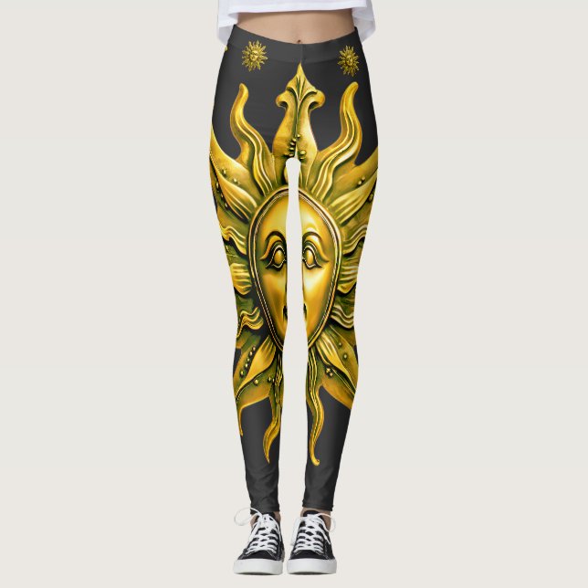 Leggings "Radiance Or Céleste" Le Soleil (Devant)
