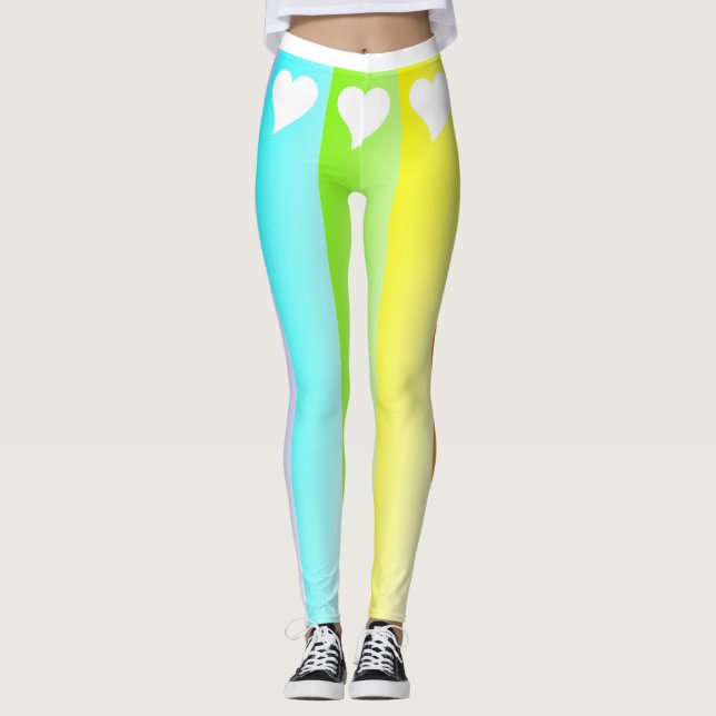 Leggings Rainbow and hearts (Devant)