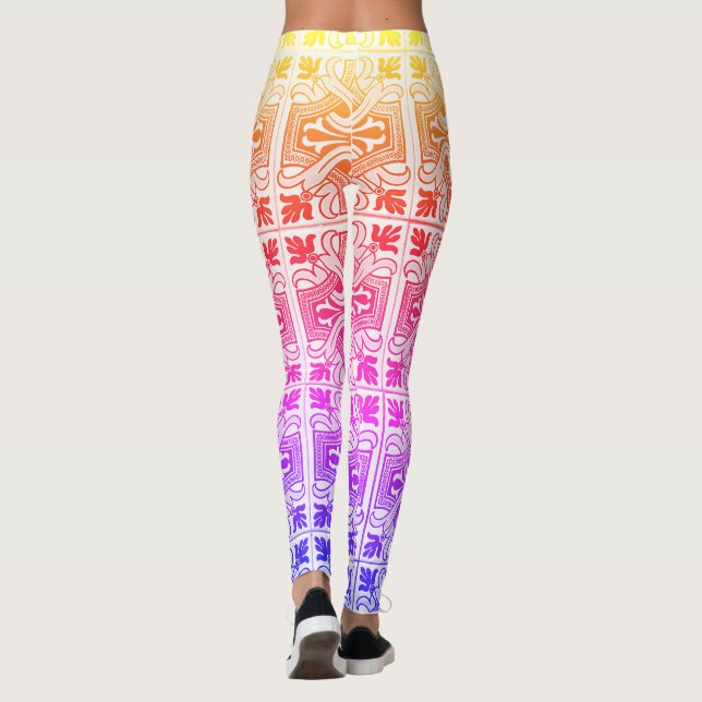 Leggings "Rainbow Color Magic Oriental Rug Motif" (Dos)