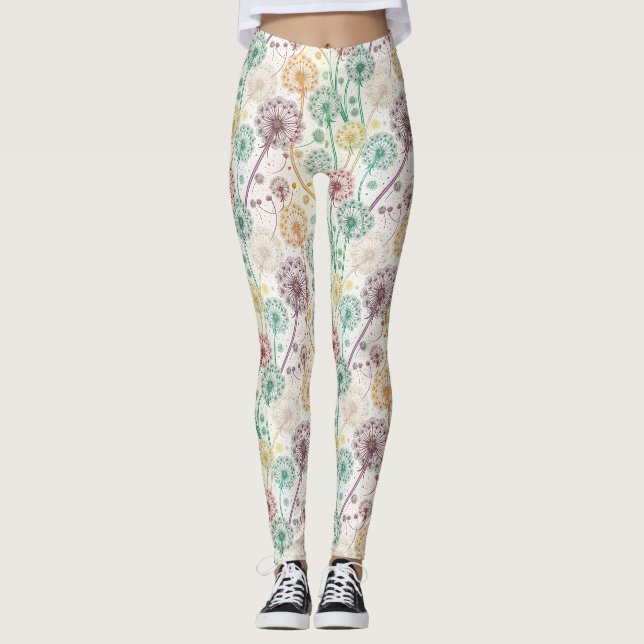 Leggings Rainbow Dandelion Breeze - Flore capricieuse (Devant)