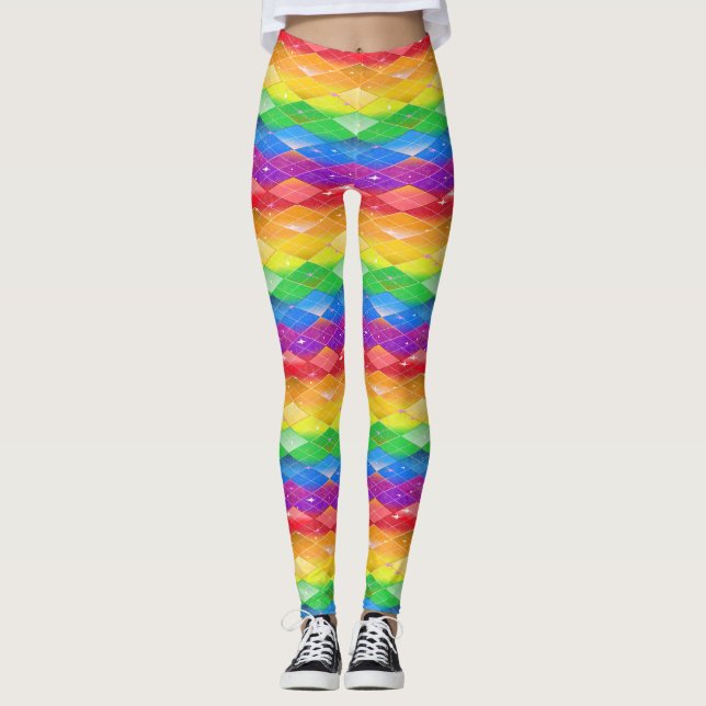 Leggings Rainbow Diamond Pride Jacquard Éperche Sirène (Devant)