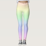 Leggings Rainbow Pastels<br><div class="desc">Pastel couleurs abstraites de l'arc-en-ciel en rangs horizontaux.</div>