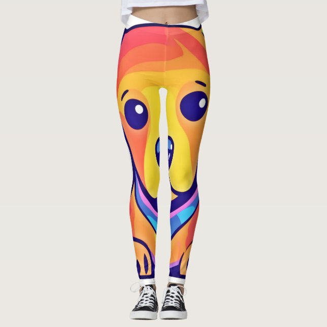 Leggings Rainbow Puppy Love (Devant)