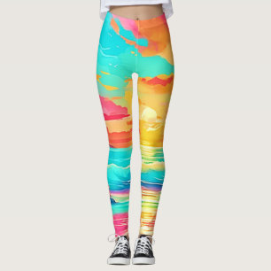 Leggings Rainbow Sunset Beach