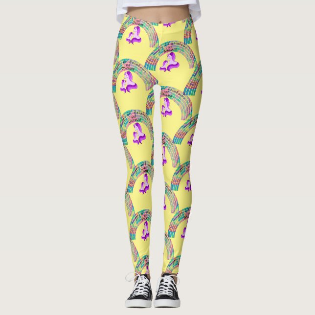 Leggings Rainbows psychédélique et Unicorns Thunder_Cove (Devant)