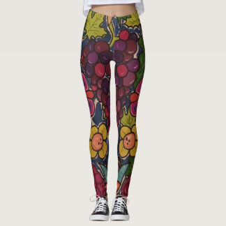 Leggings Raisins et fleurs