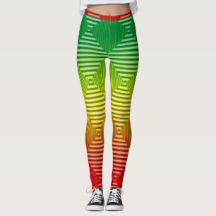 Leggings Rasta pattern