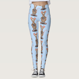 Leggings Rat drôle avec dessin animé de la caméra