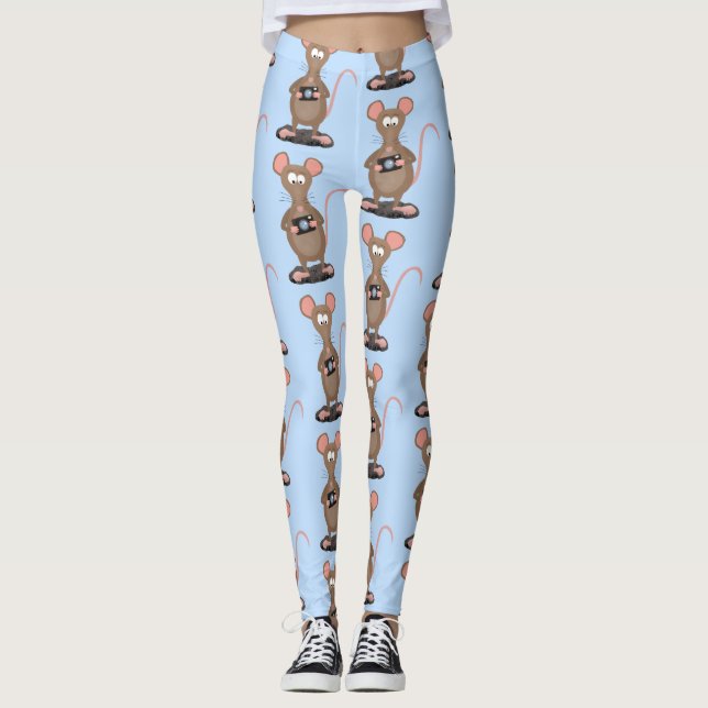 Leggings Rat drôle avec dessin animé de la caméra (Devant)