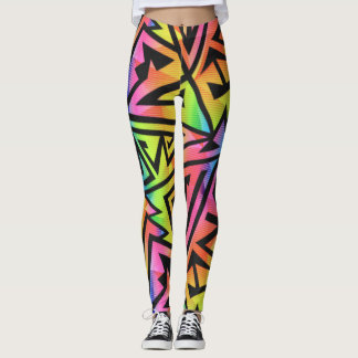 Leggings Rave EDM Rainbow