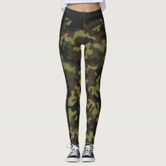 Leggings Rayé essayé et vrai de camouflage classique