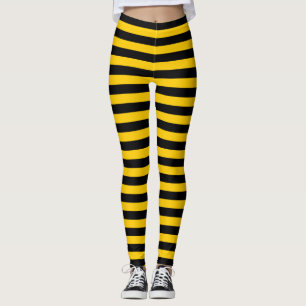 Leggings Rayé jaune et noir d'abeille douce