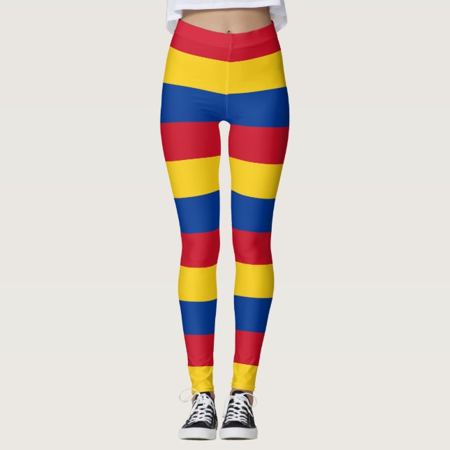 Leggings rayées aux couleurs du drapeau national d (Devant)