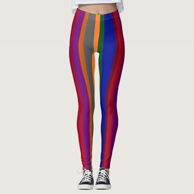 Leggings rayés colorés (Devant)