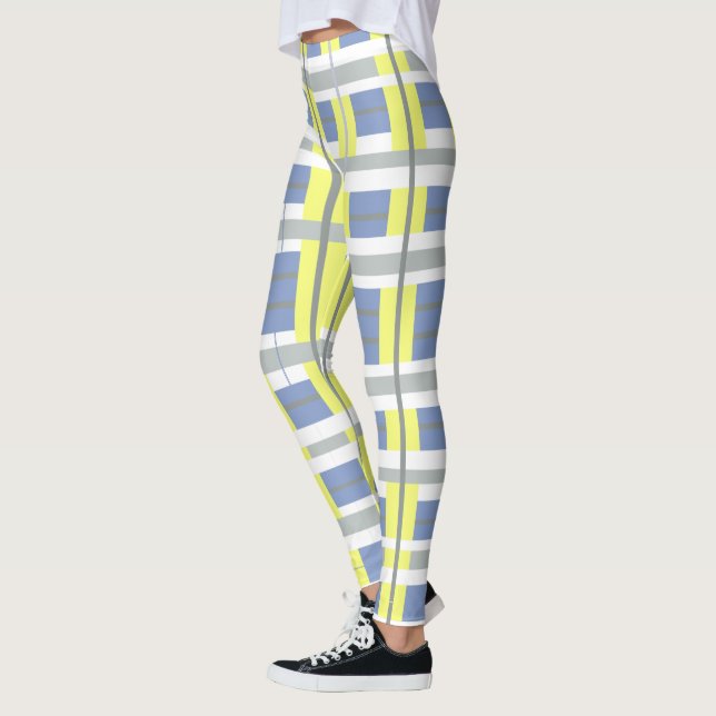 Leggings rayés de couleurs pastel funky (Gauche)