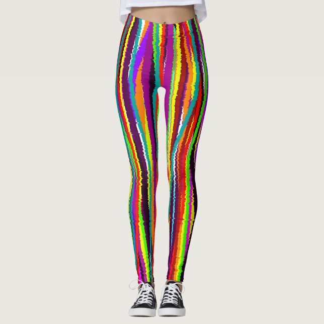 Leggings rayés de style bohémien (Devant)