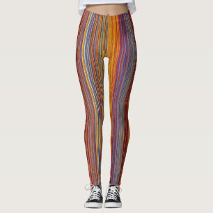 Leggings rayés en Grass Mardi