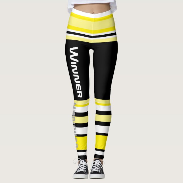Leggings rayés funky Power Winner (Devant)