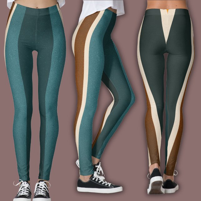 Leggings Rayure Athlétique | Rayures Rétro (Créateur téléchargé)
