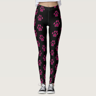 Leggings Rayure de emballage de patte de Kitty de Palm