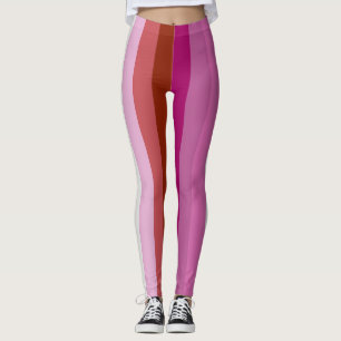 Leggings Rayure verticale lesbienne du drapeau LGBT de